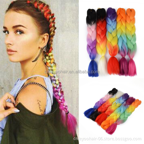 Cheap Ombre Jumbo braids 24 inch Synthetic Jumbo hair32 Inch X pression Jumbo Braiding Hair Extension For Women